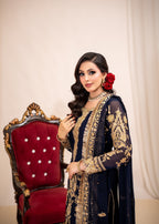 Alyssa Navy blue suit ALL402 Women 3pcs