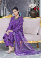 Hamna Kalim charizma purple Women 3pcs