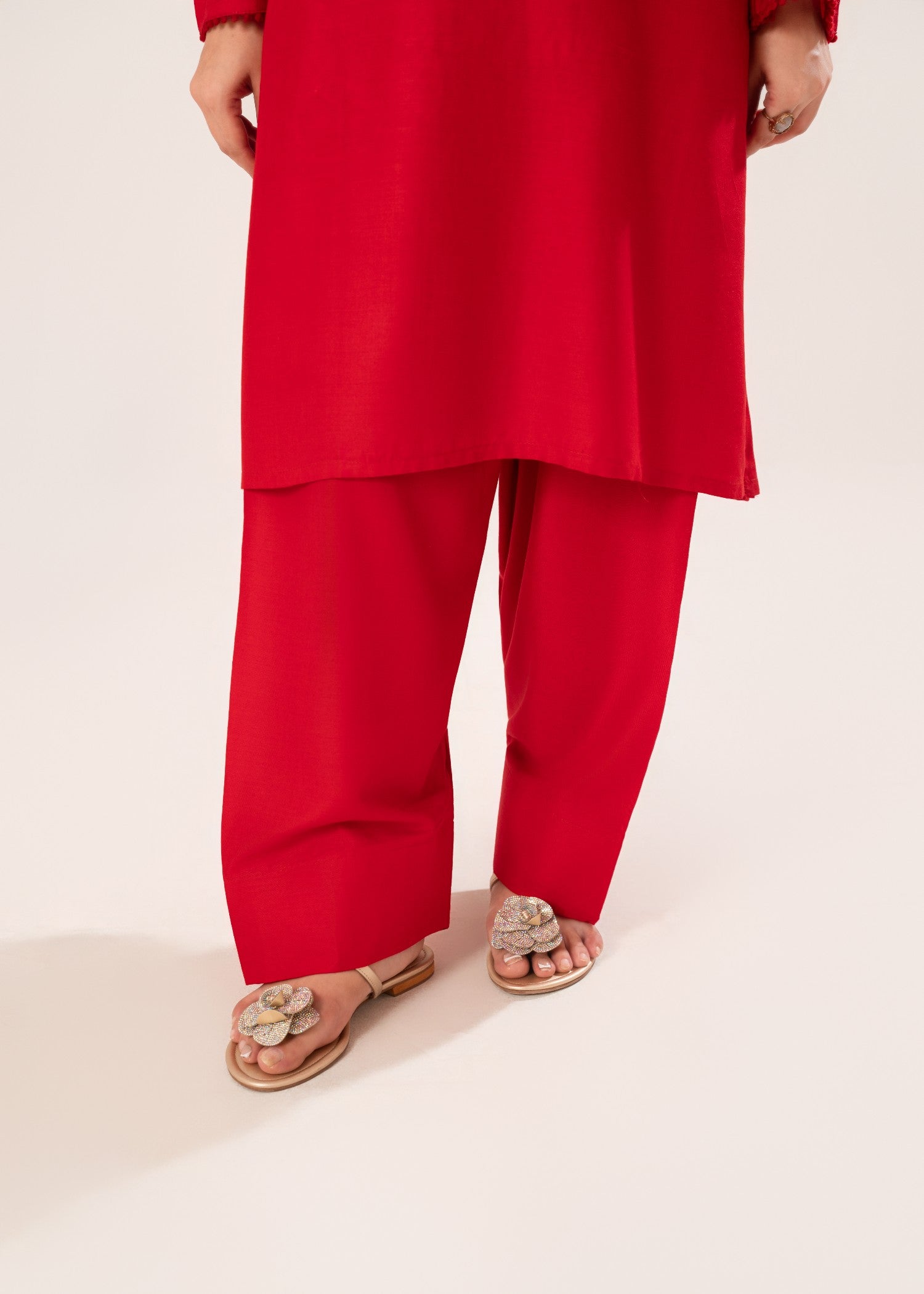 Stylish Collection PEPLUM RED Women 2pcs