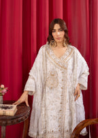 Four Season Boutique SAJAL CRUSH PLAZZO WHITE Women 3pcs