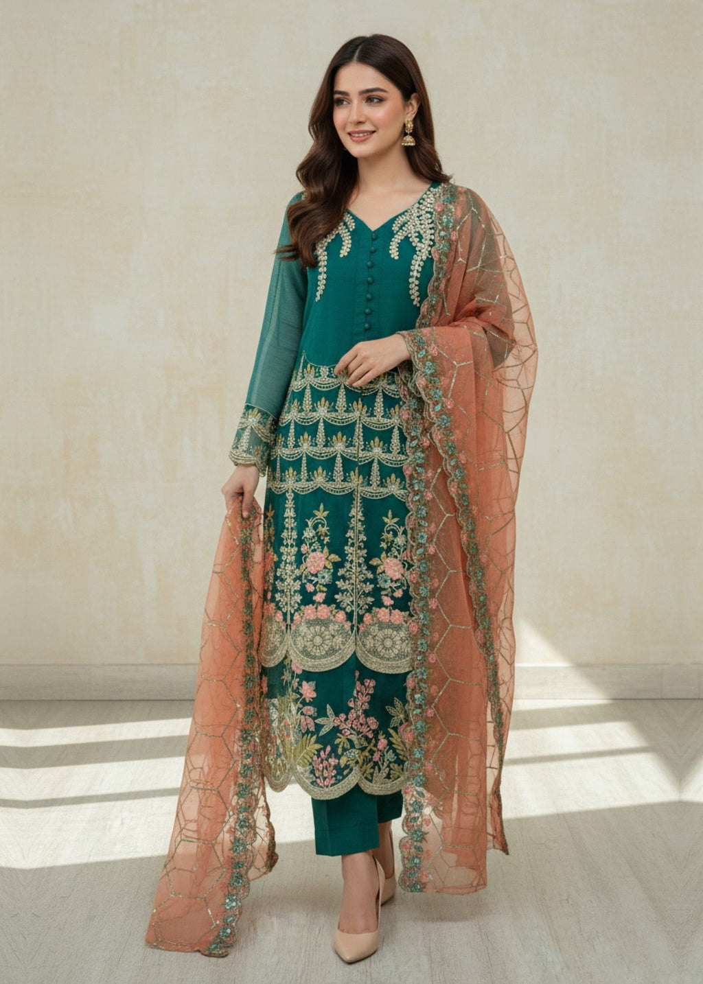 Diara Couture FARISHA US 480 GREEN Women 3pcs