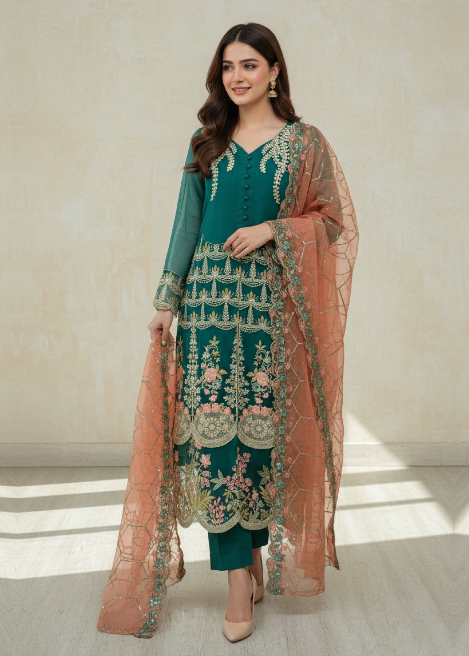 Diara Couture FARISHA US 480 GREEN Women 3pcs