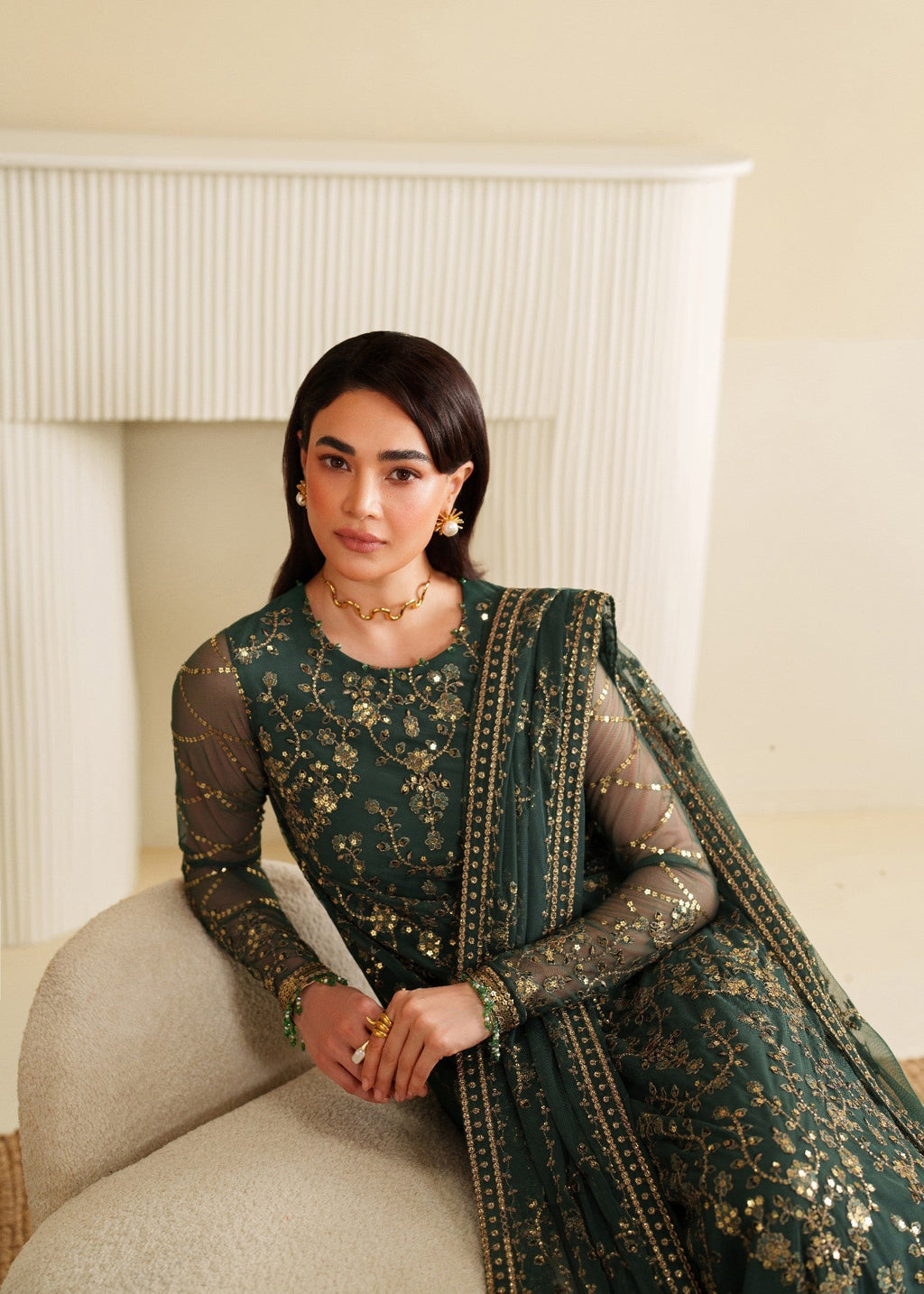 Bin Tayyab (BTS006488 GRN UN6490) Women 3pcs