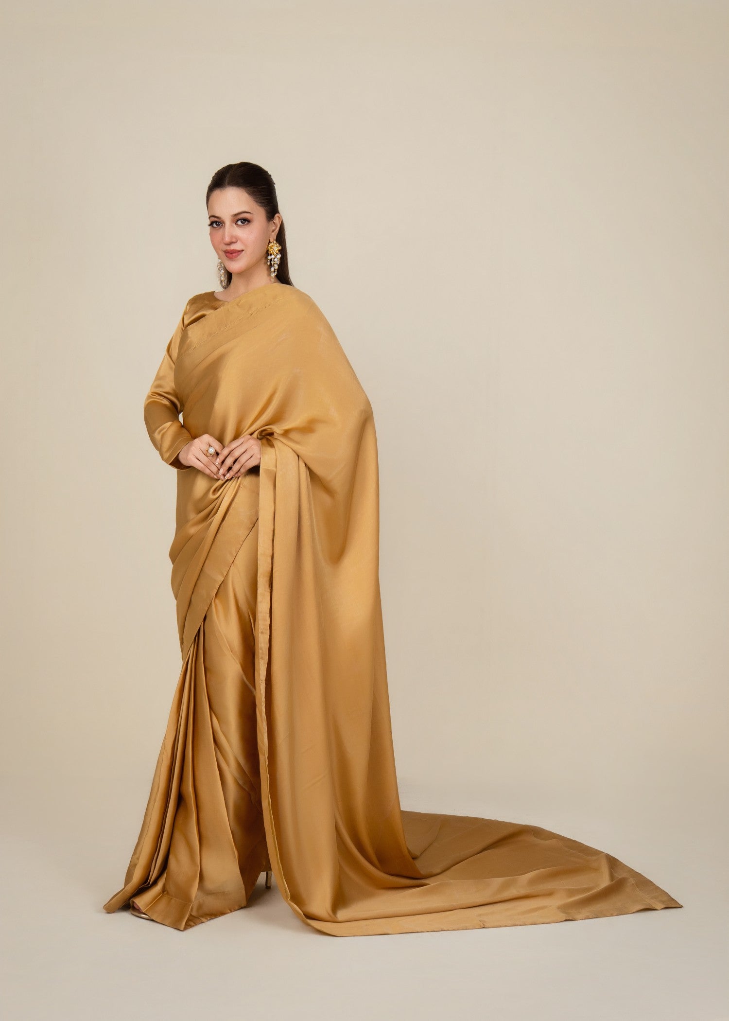 Culaccino Saree Studio Dusk Gold Women 2pcs
