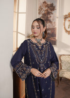 Gulposh Momal (Embroided ) Blue Women 2pcs