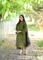 Libas Thread Olive Whisper Women 3pcs