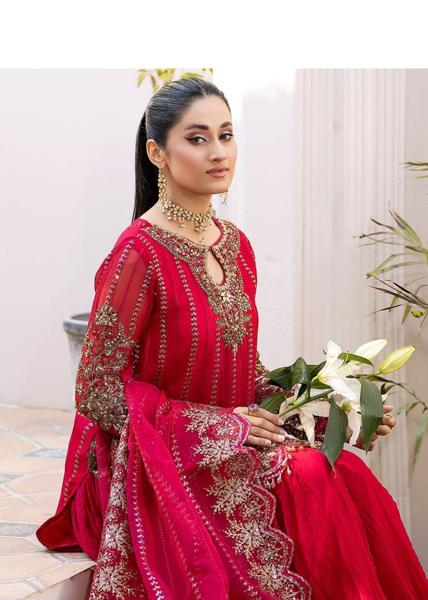 Suits By Sadia Hoty pinky Women 3pcs