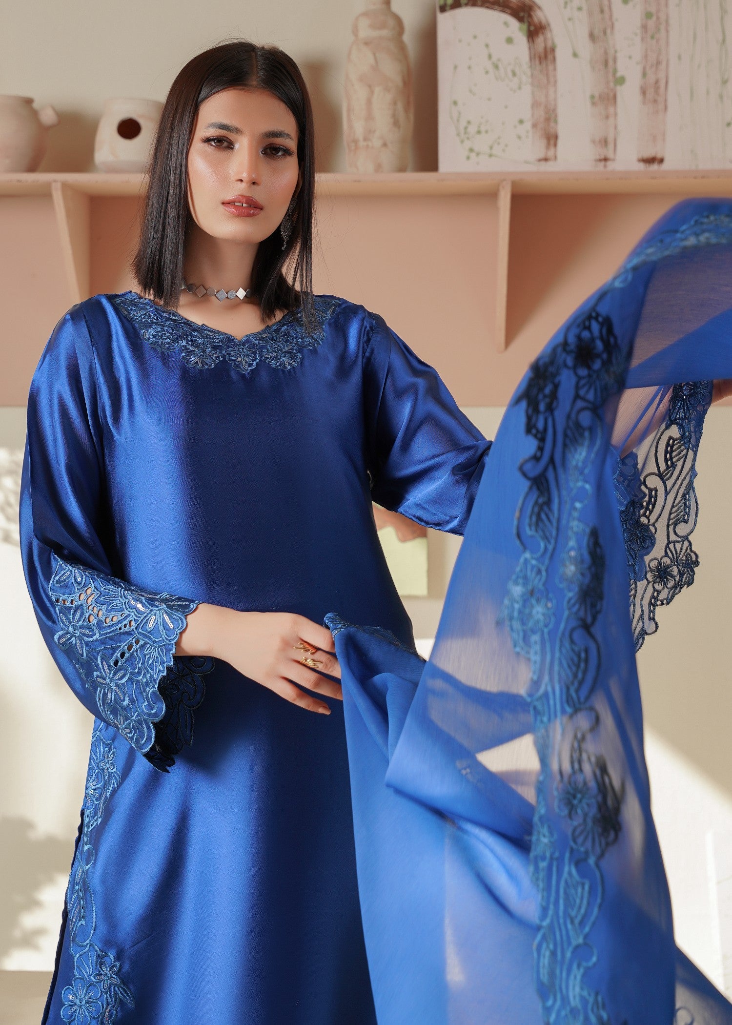 Rangoon Clothing Neel Zar Silken Women 3pcs