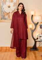 Yolo Pret Silk Viscose with Farshi Shalwar with Chiffon Dupatta JASHAN S25 0702 Women 3pcs