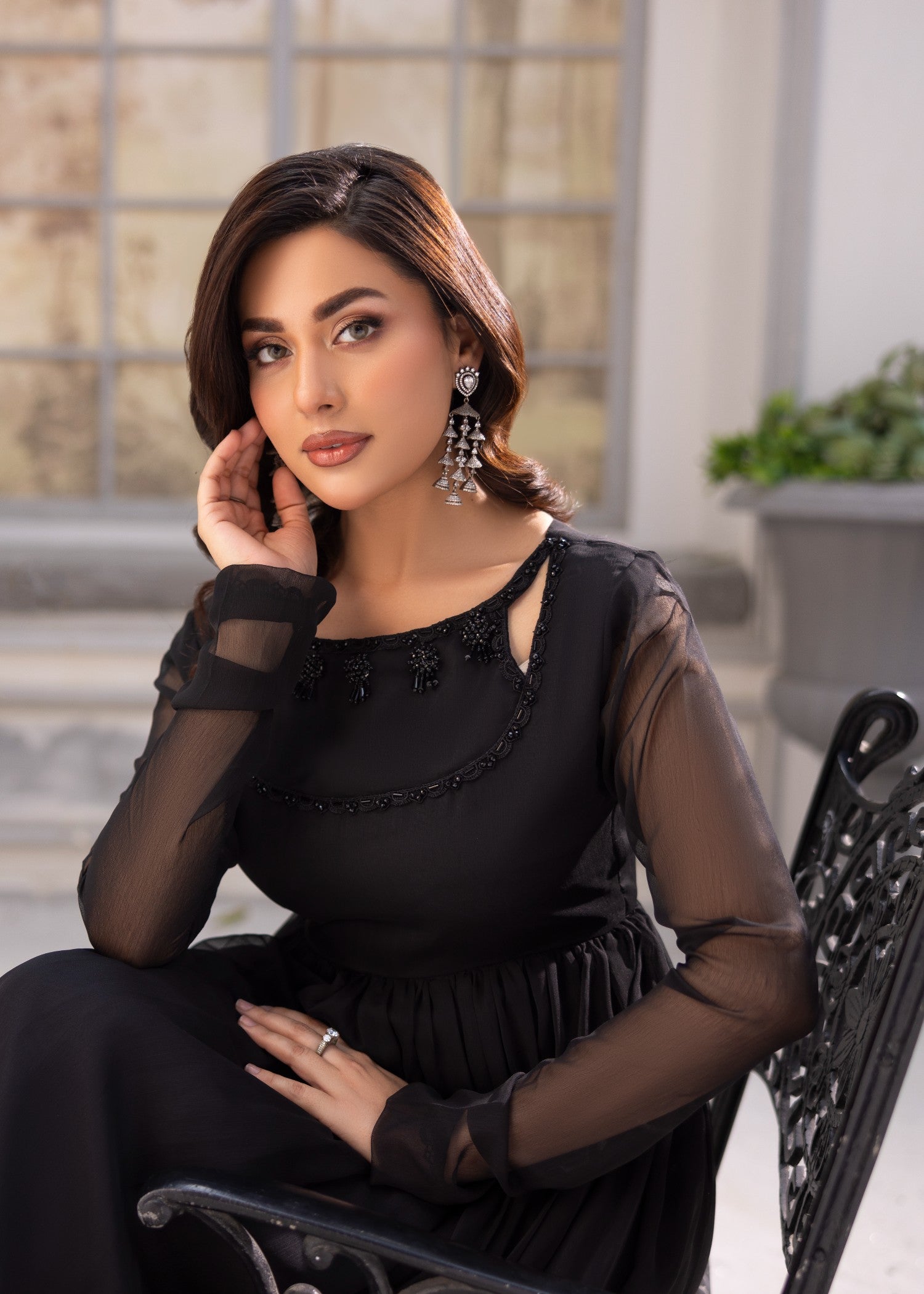 Alyssa BLACK MAXI ALM03 Women 2pcs