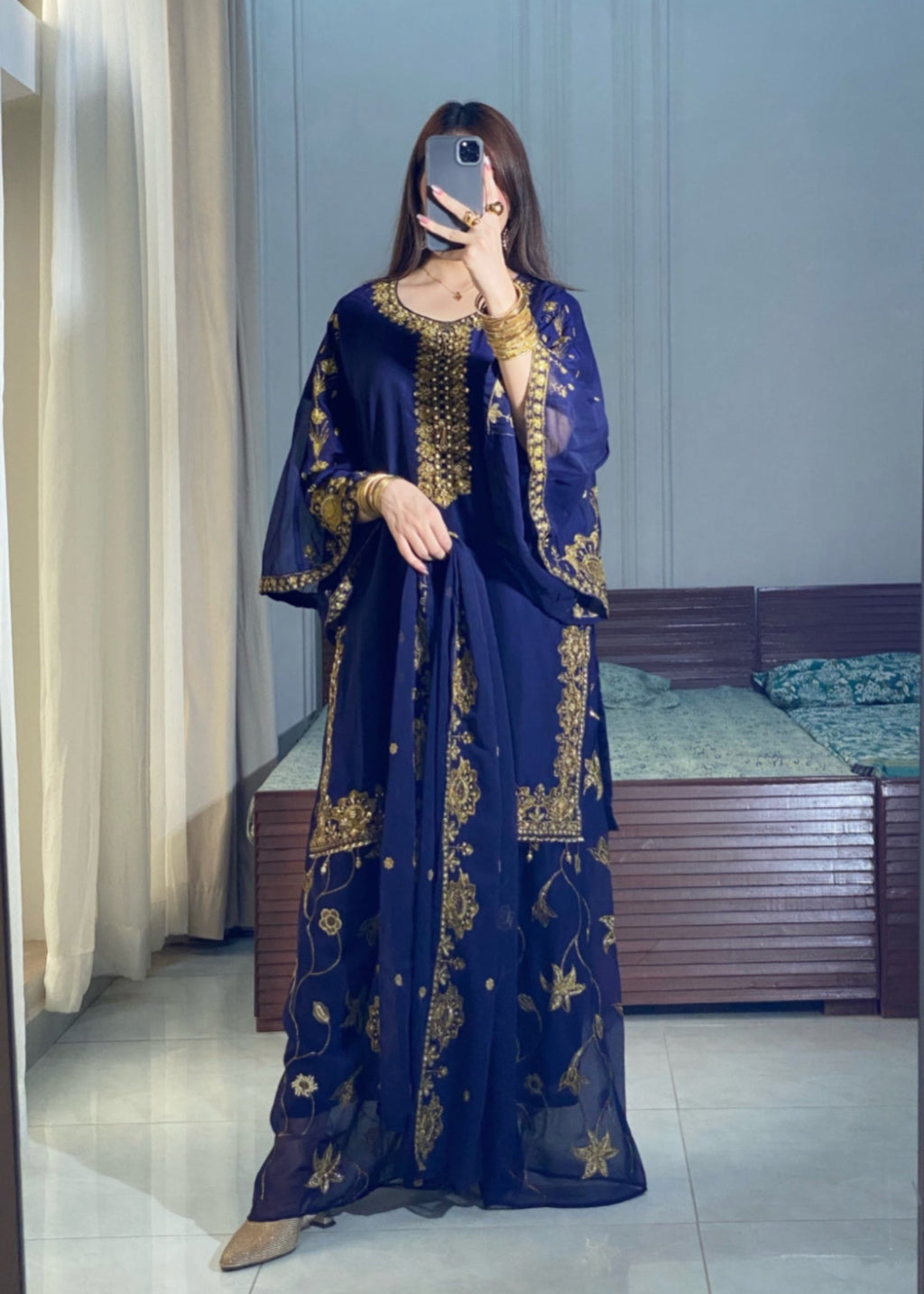 Ayesha B navyblue (shahbano) Women 3pcs