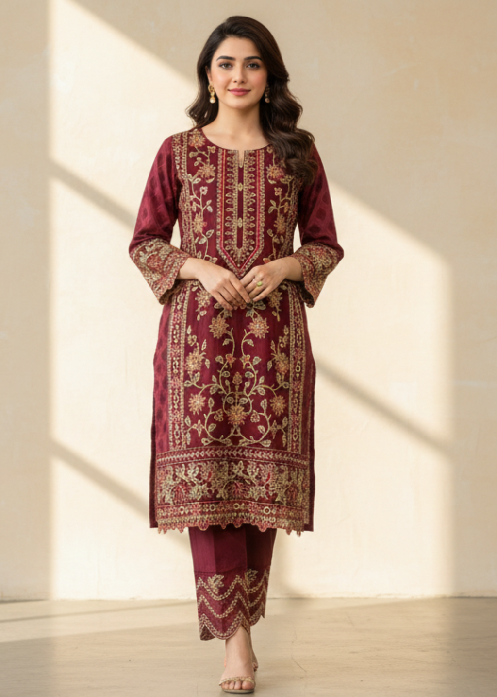 Diara Couture HANIA US 519 MAROON Women 3pcs