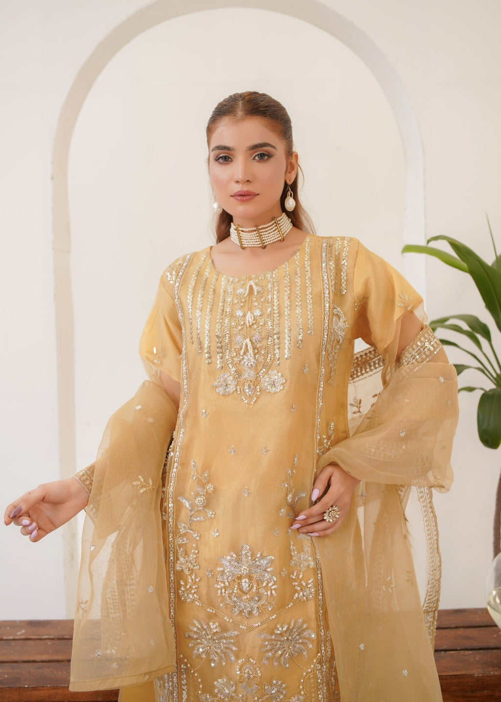 Gulposh Areej Fancy (Embroided ) Skin Women 3pcs