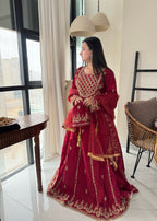 Suits By Sadia Maroon imaan maxi Women 4pcs