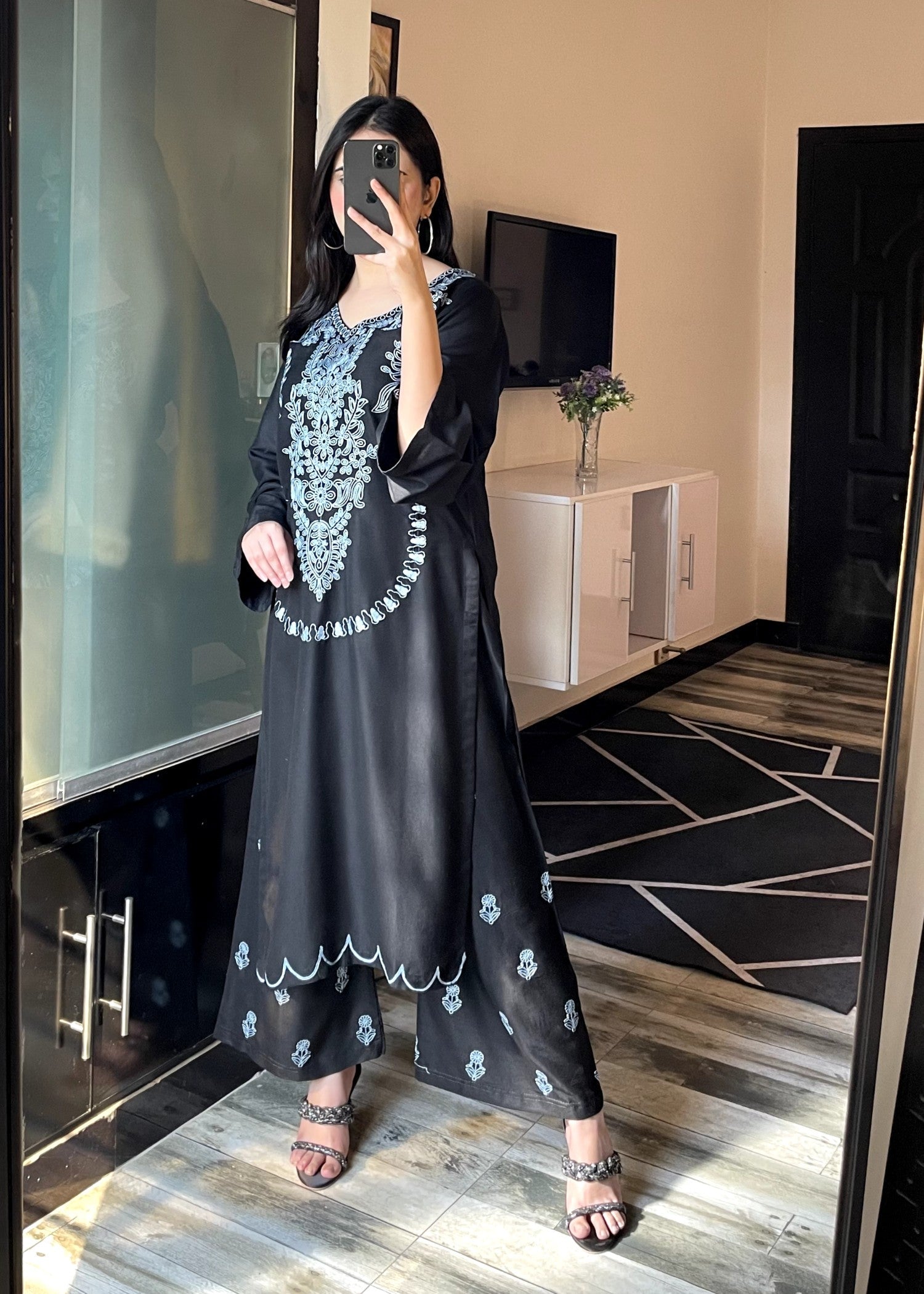 Tehzeeb Libas ALMOND EMBROIDERED Women 2pcs