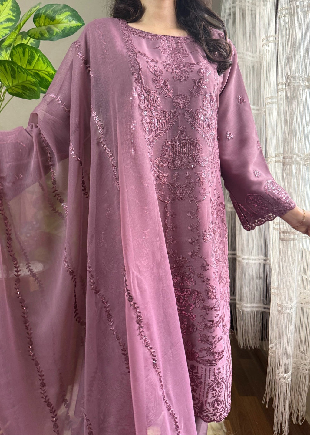 Four Season Boutique MOMAL CHIFFON MAUVE Women 3pcs