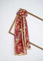 Silslay Empress Red Premium Hand painted Gotta work Dupatta Women 1pcs