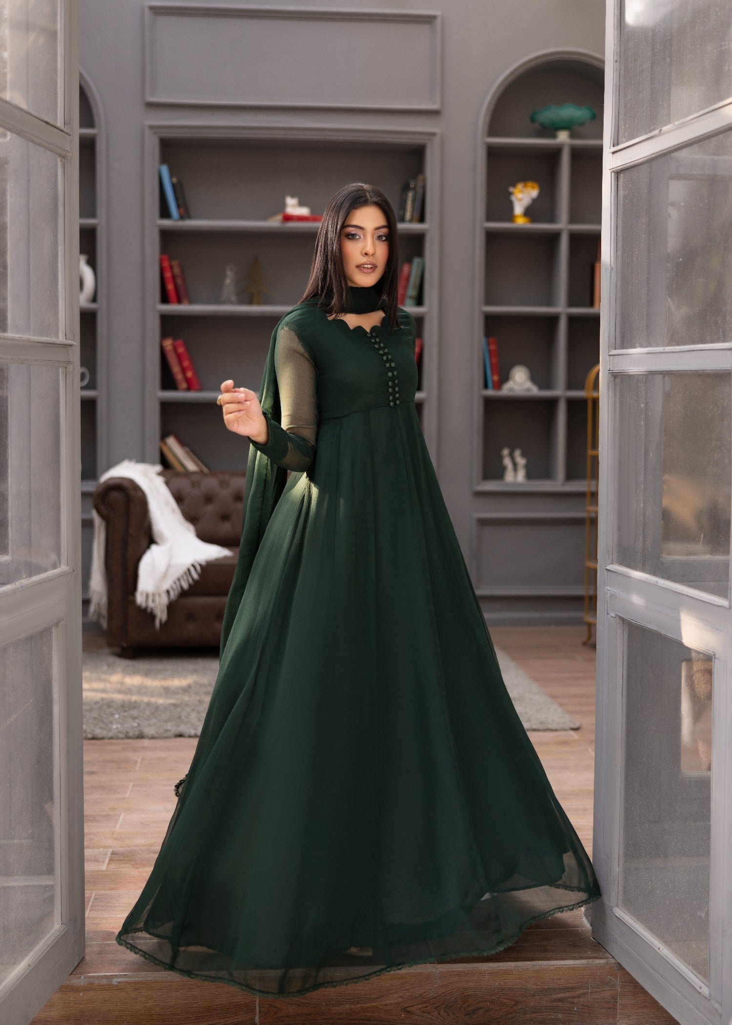 Alyssa BOTTLE GREEN MAXI ALM910 Women 2pcs