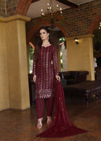 Abaan Zohan Chandni Maroon Women 3pcs