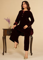 Momin Online Maroon Luxe Women 2pcs