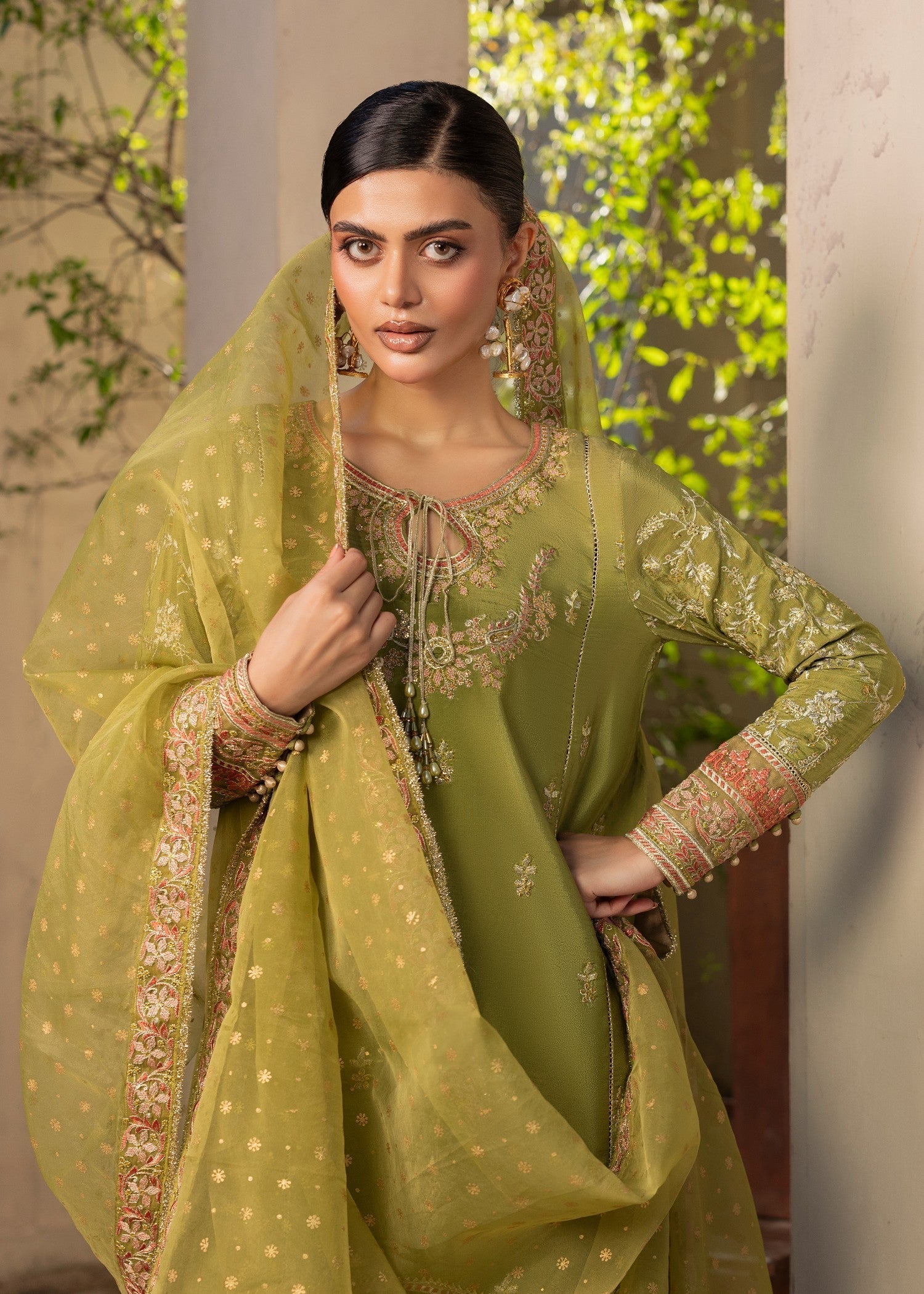 Diara Couture IZZAH DF 49 OLIVE GREEN Women 3pcs