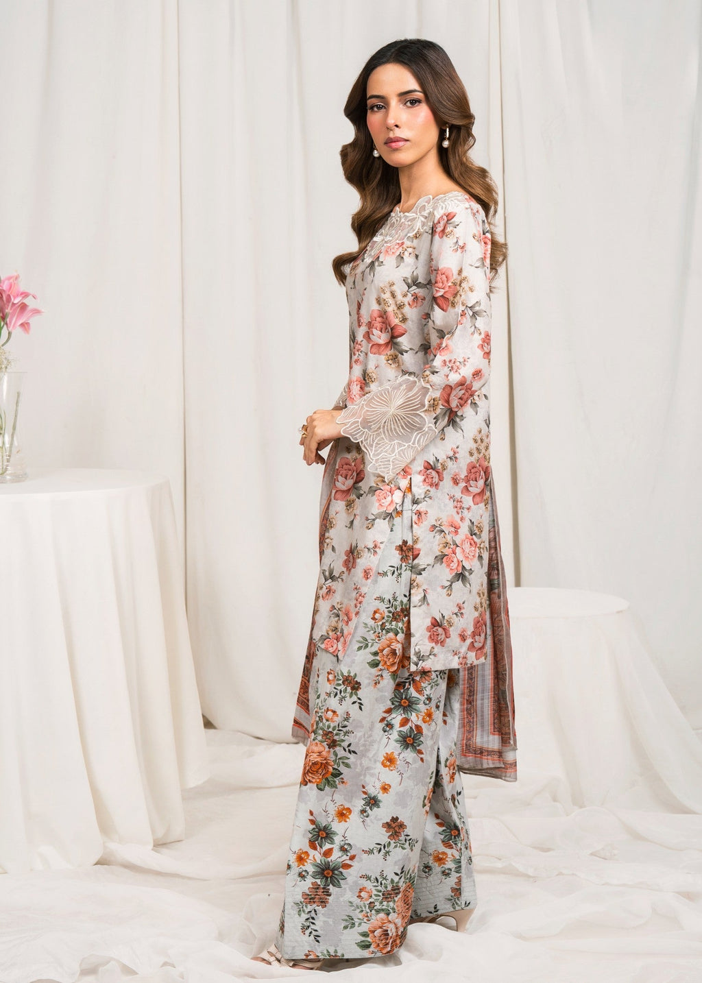 Sahibas By Mirza Zenobia Grey Women 3pcs