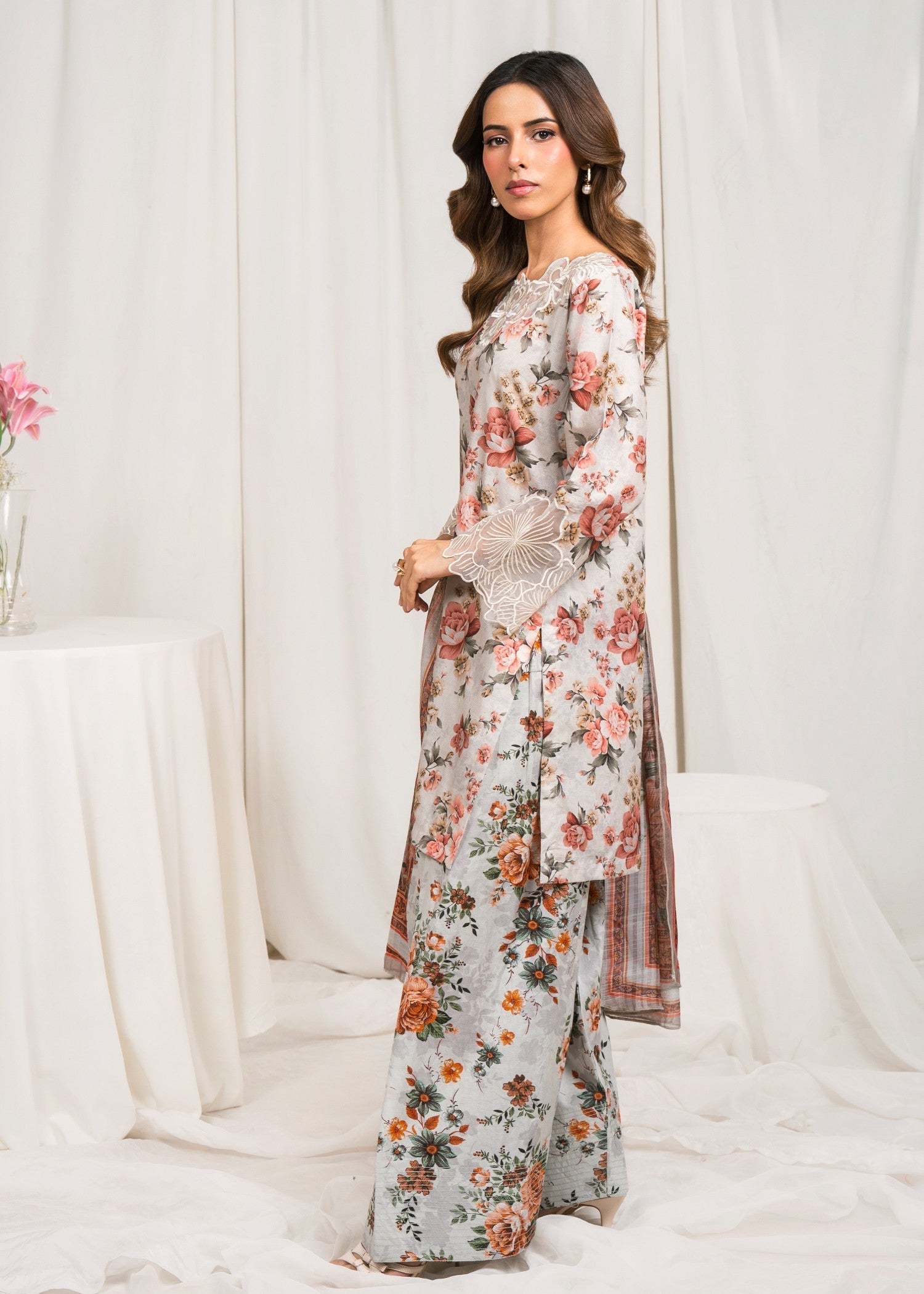 Sahibas By Mirza Zenobia Grey Women 3pcs