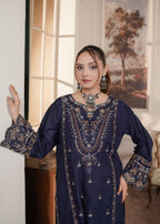 Gulposh Momal (Embroided ) Blue Women 2pcs
