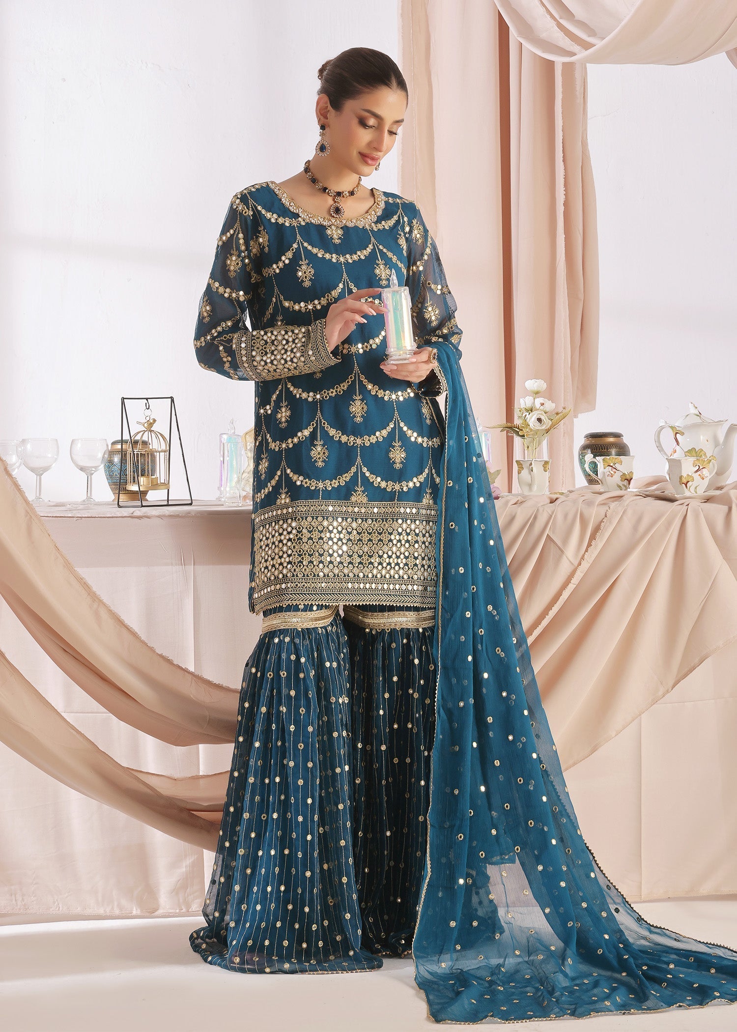 Ayesha Closet GUL BAHAR TEAL Women 3pcs