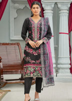 Designer Rack cotton black embraided Women 3pcs