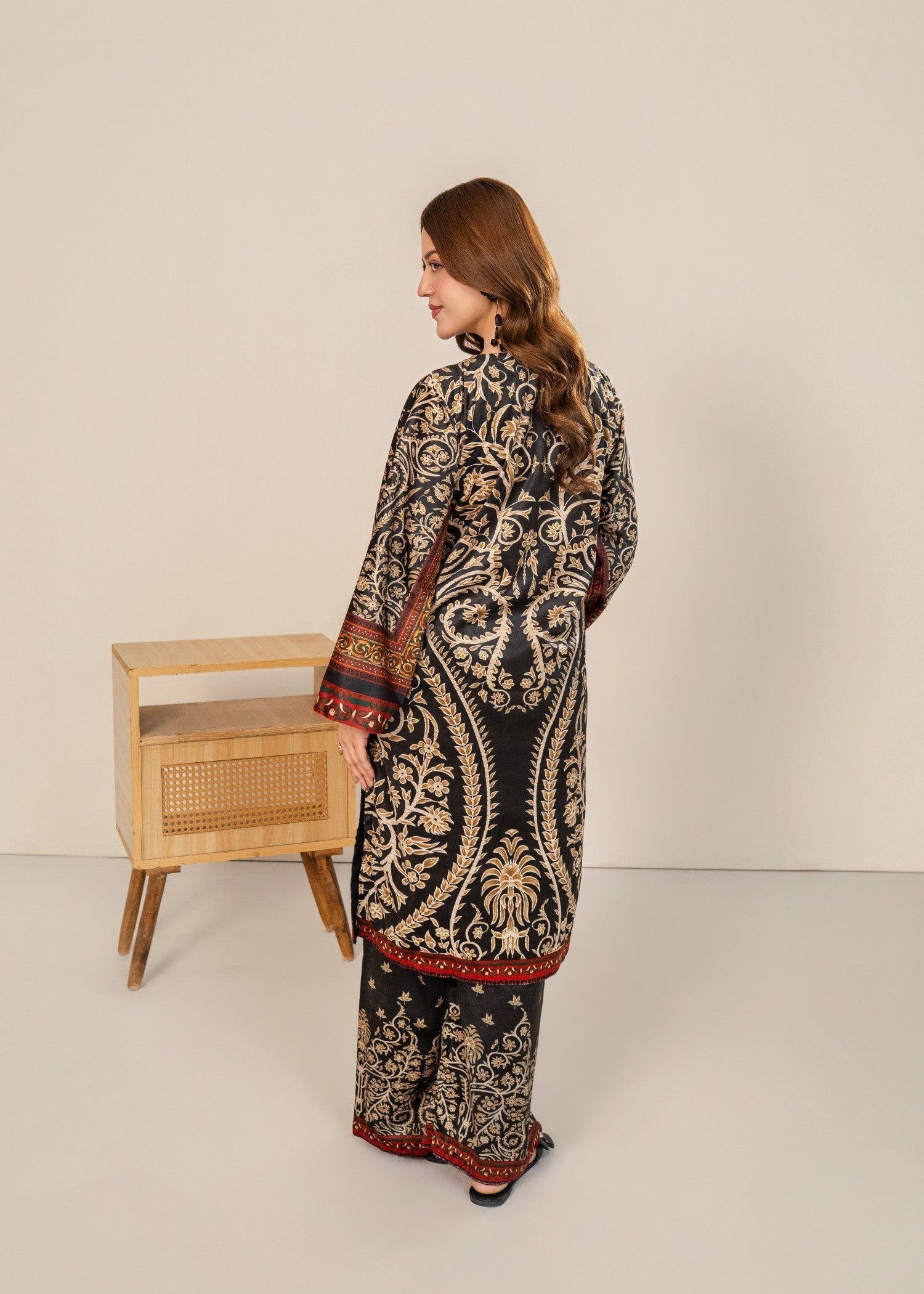 Stylish Collection BLACK BLOOM Women 2pcs