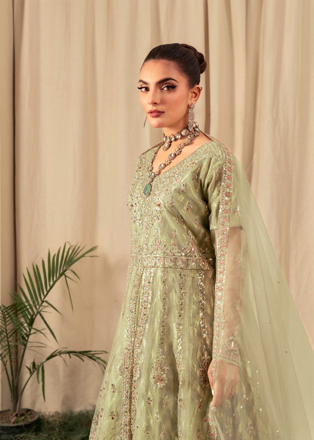 Four Season Boutique DILJAAN PISTA GREEN GOLD Women 3pcs
