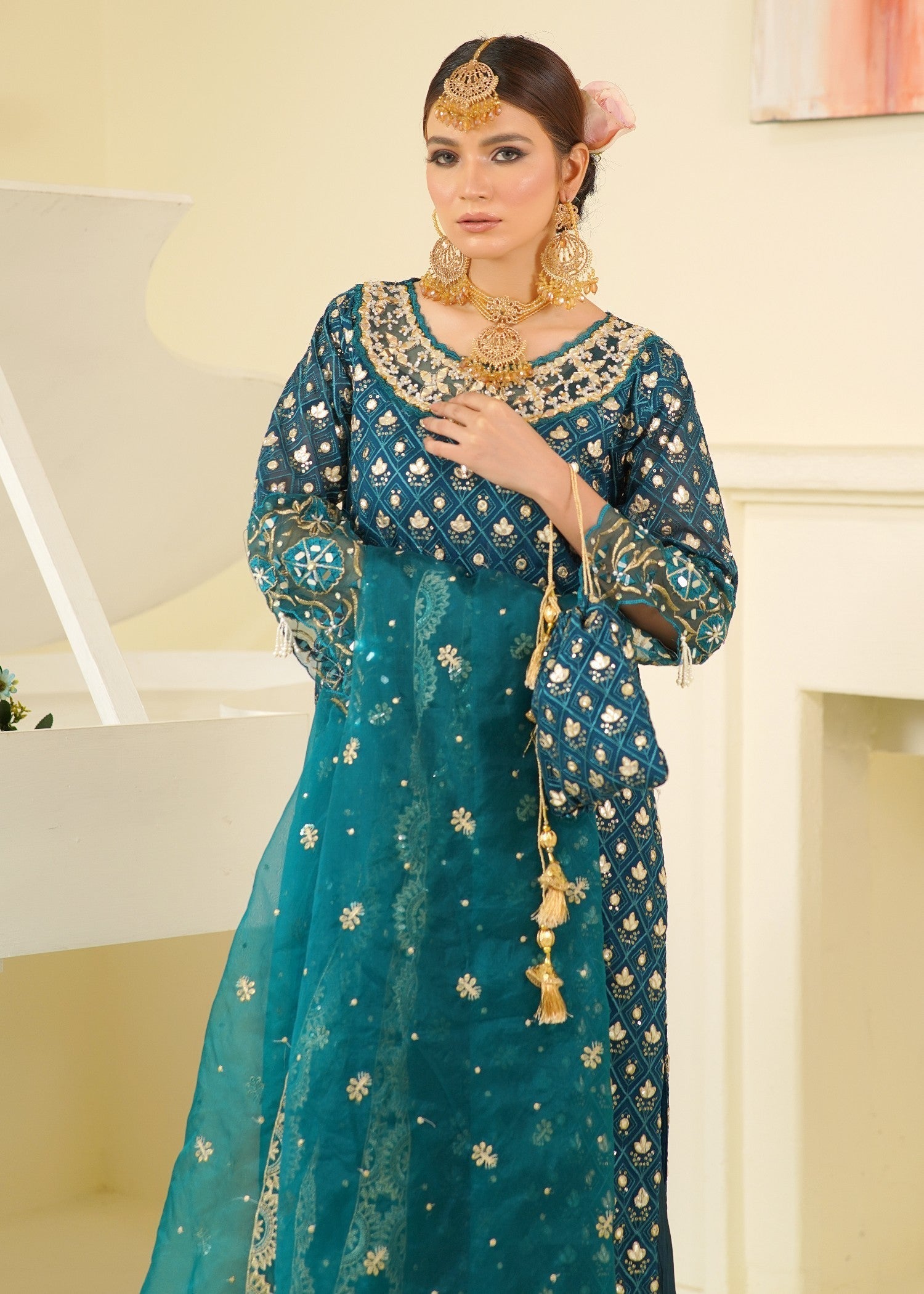 Rangoon Clothing Kubra Sapphire Blue Women 3pcs