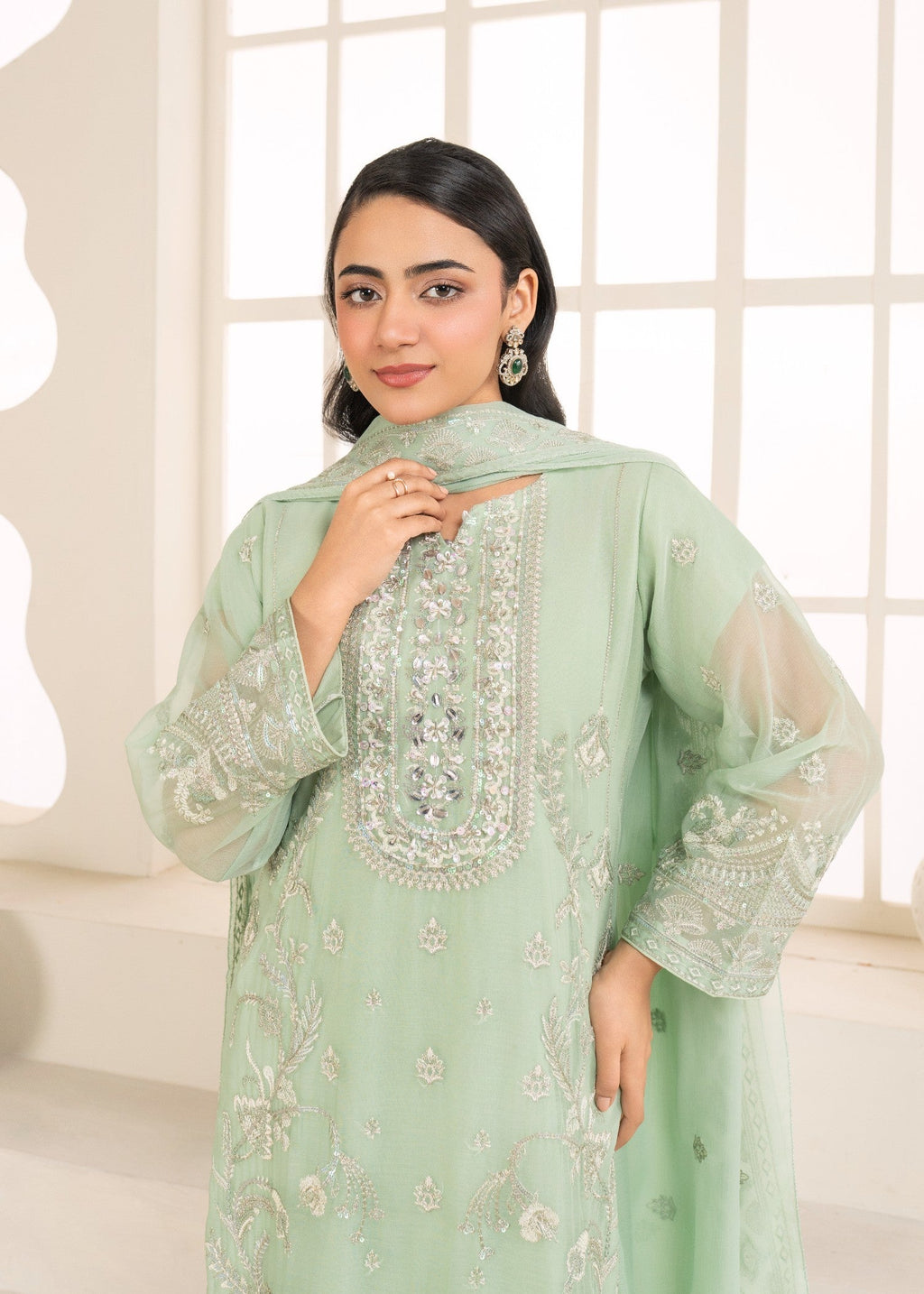 Four Season Boutique MEHAK CHIFFON PISTA Women 3pcs