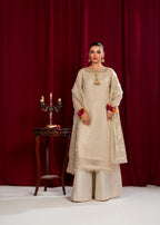 Maira Fashion Off White plazo set Women 4pcs