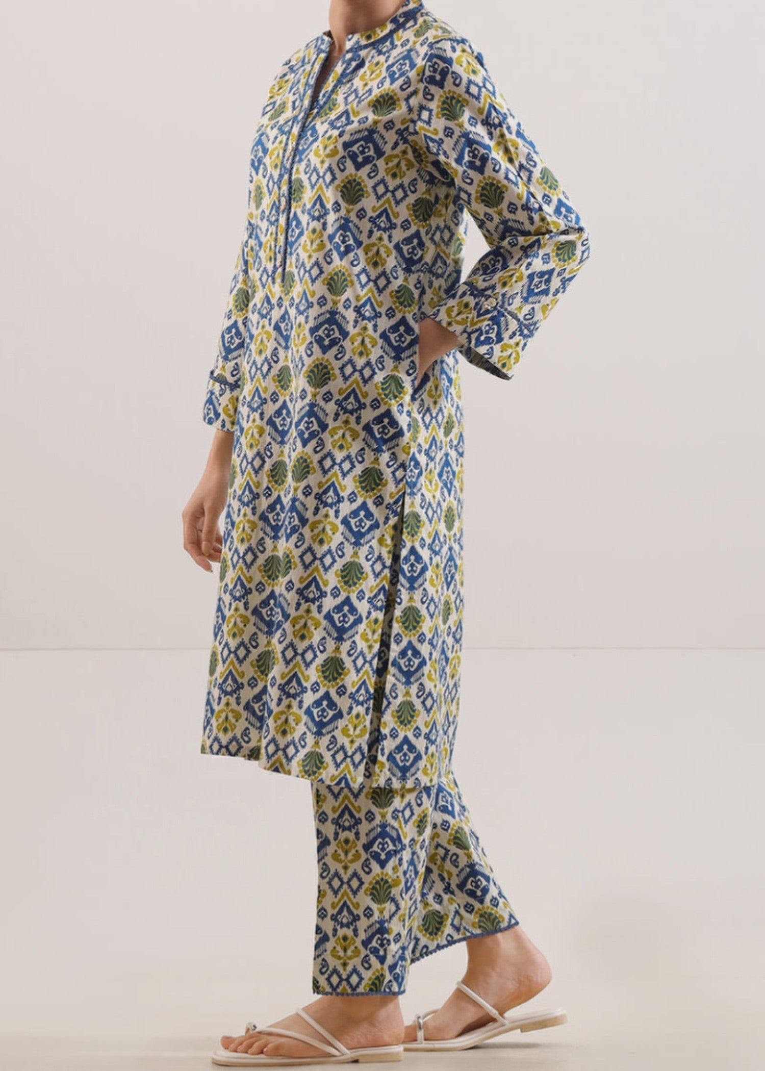 Saya Printed Strip Lawn Stitched (Shirt/Trouser) WP2P 2163 Women 2pcs