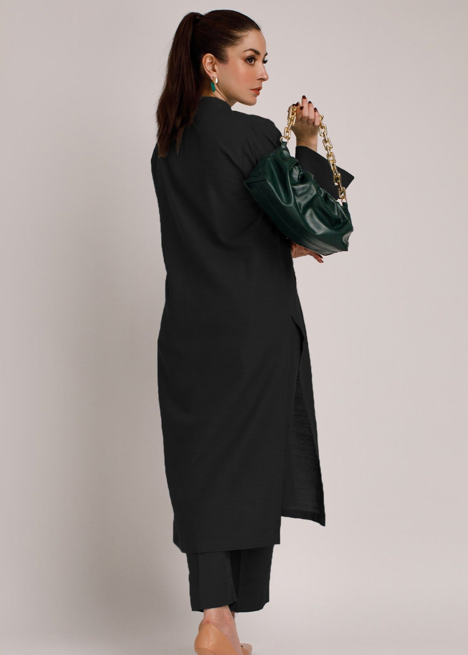 Peach Republic Black Khaddar Suit 03 Women 2pcs