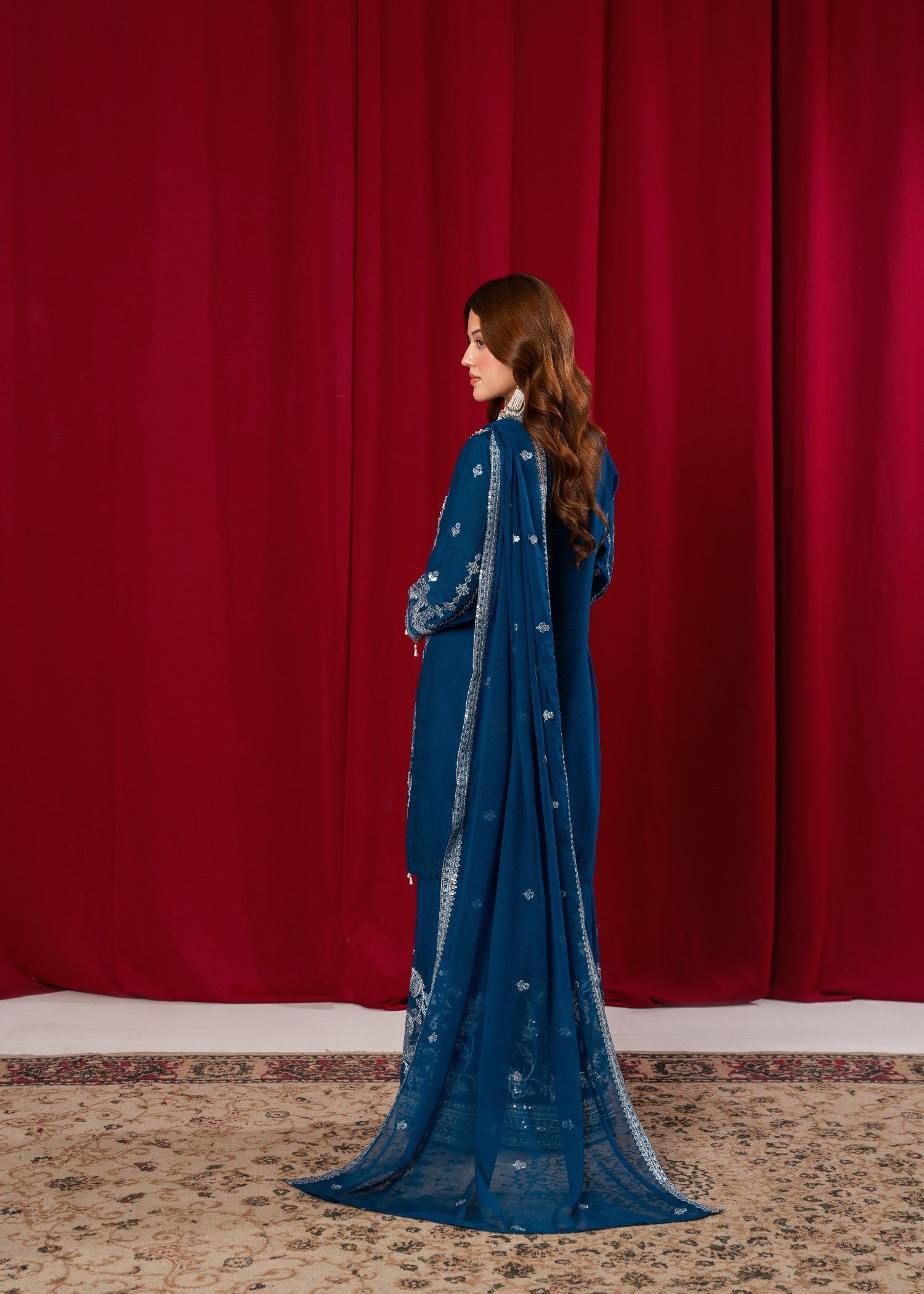 Hkb Officials Noorah Teal Blue Women 3pcs