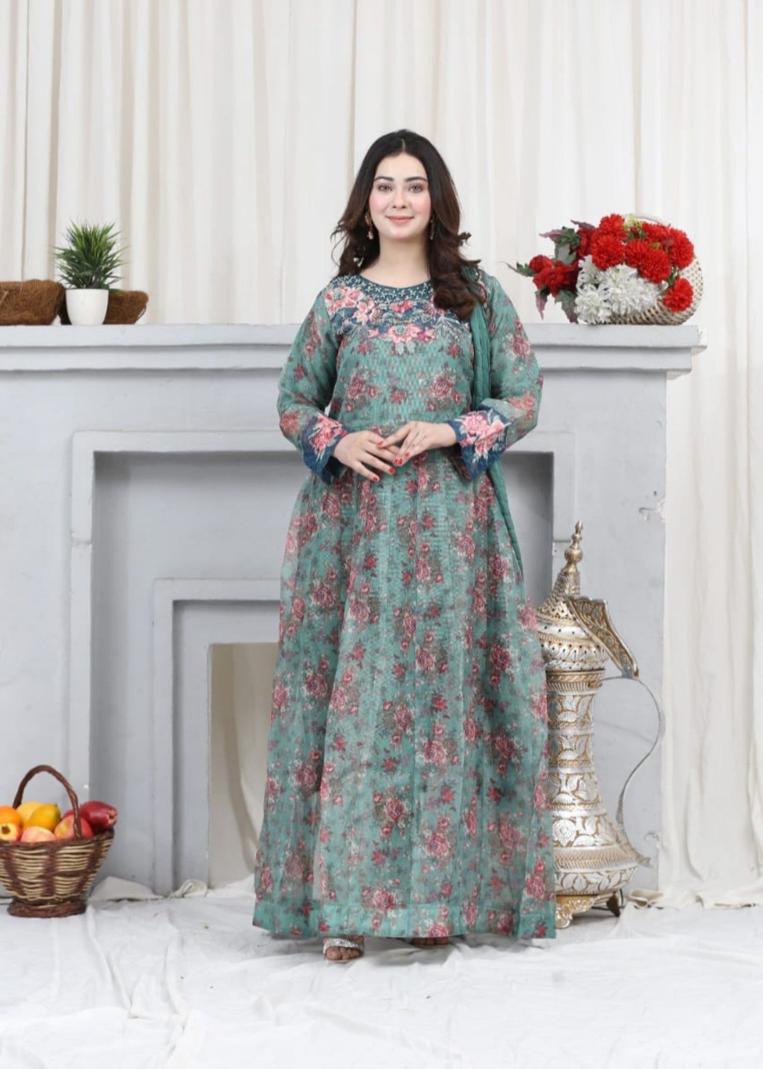 Reetriwaj Green shine Women 3pcs