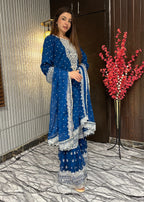 Four Season Boutique HASEENS FARSHY TEAL BLUE Women 3pcs