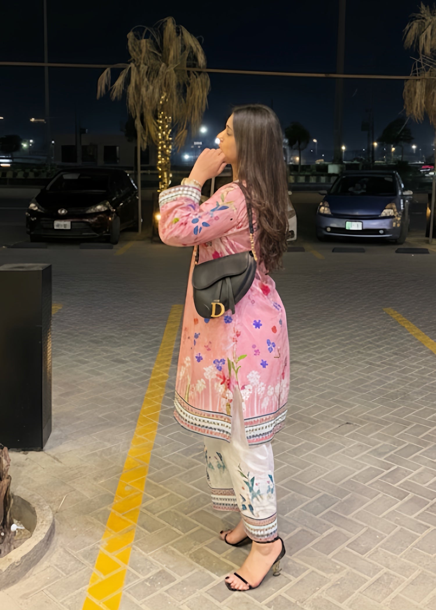 Shanghai Preet Pink floral Women 2pcs