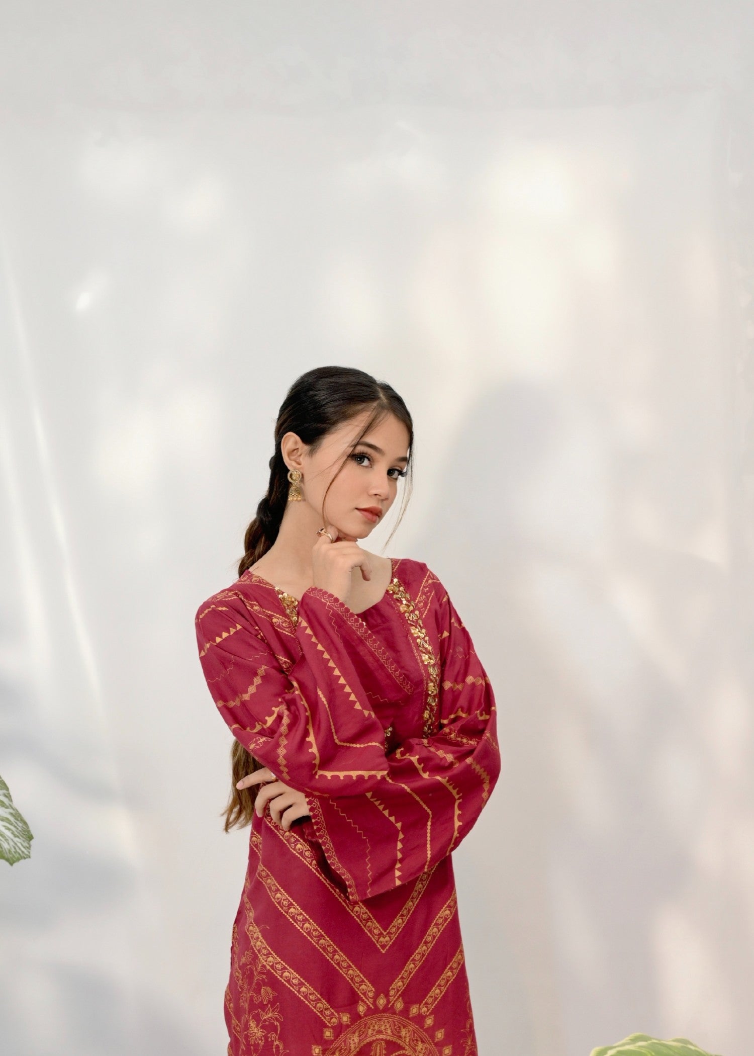 Virrora.Pk FIZAA MAROON Women 2pcs