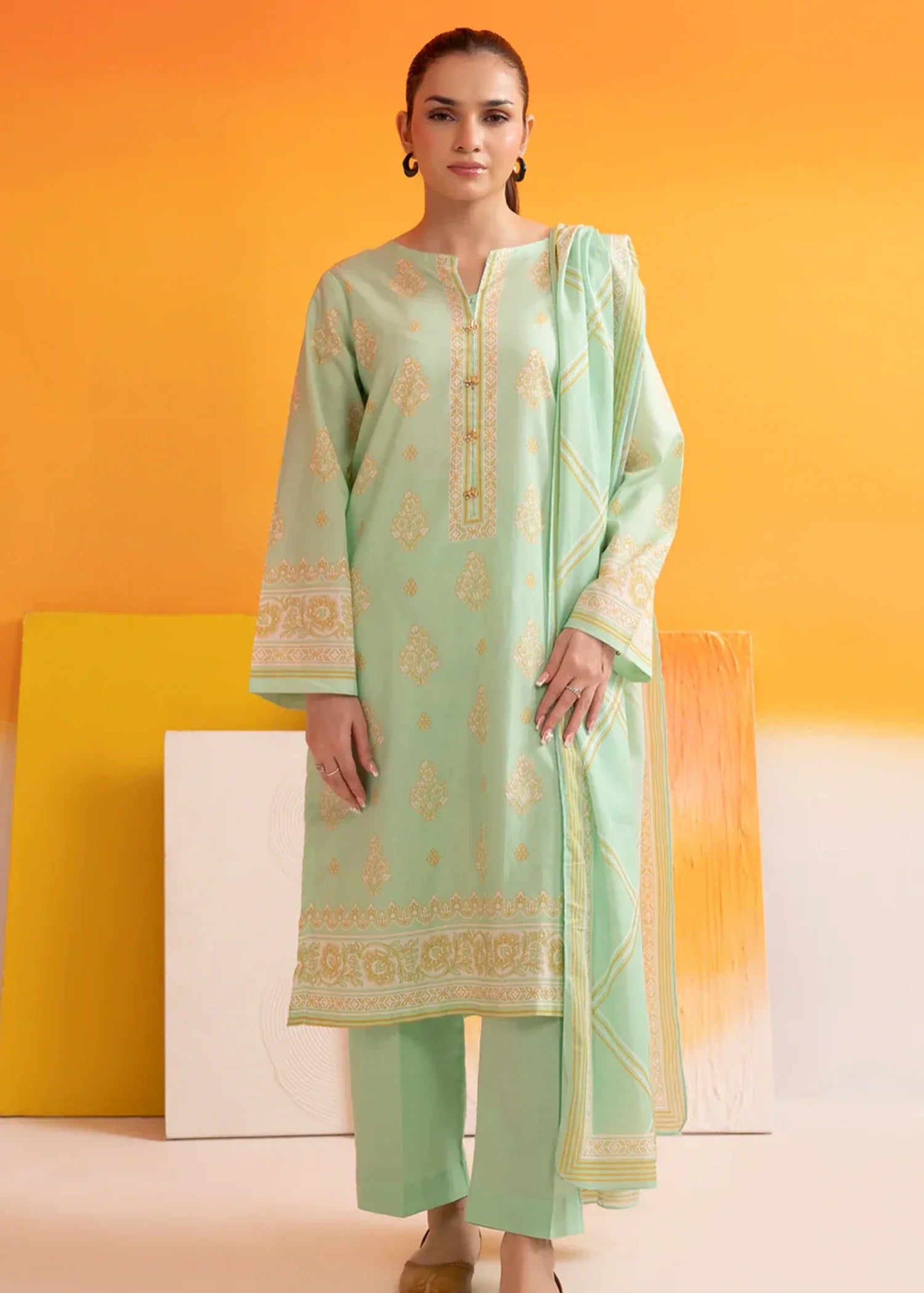 Zellbury WPS2531982 Pastel Green Women 3pcs