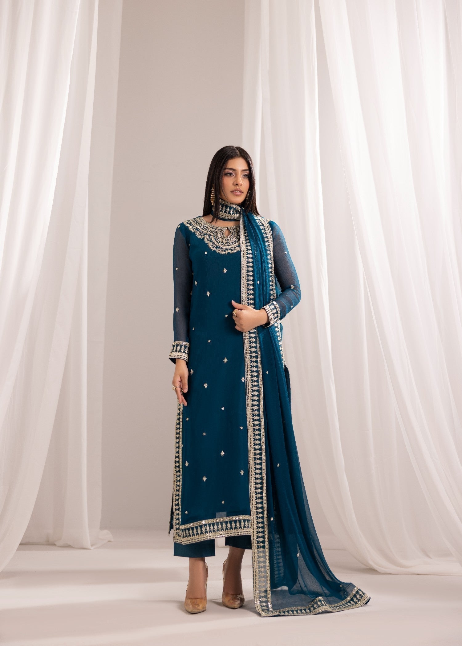 Alyssa TEAL BLUE ALL905 Women 3pcs