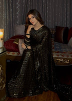 Laal Clothing GLC 044 Black Saree Women 3pcs