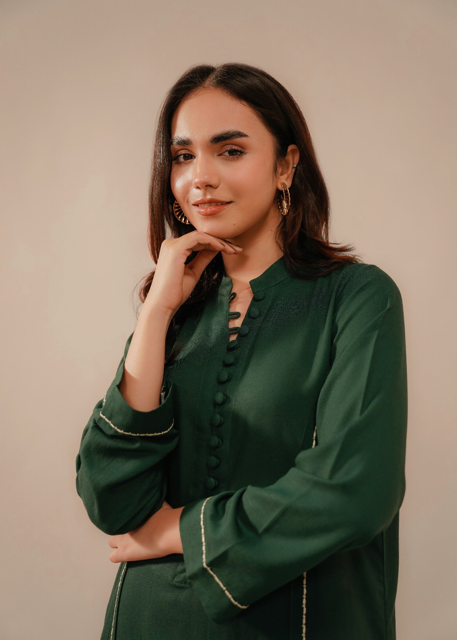 Divinely Crafted Women's Embroidered Co ord set Jade Women 2pcs