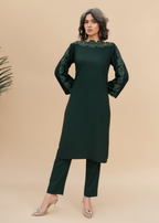 Sahibas By Mirza Forest Green Women 2pcs