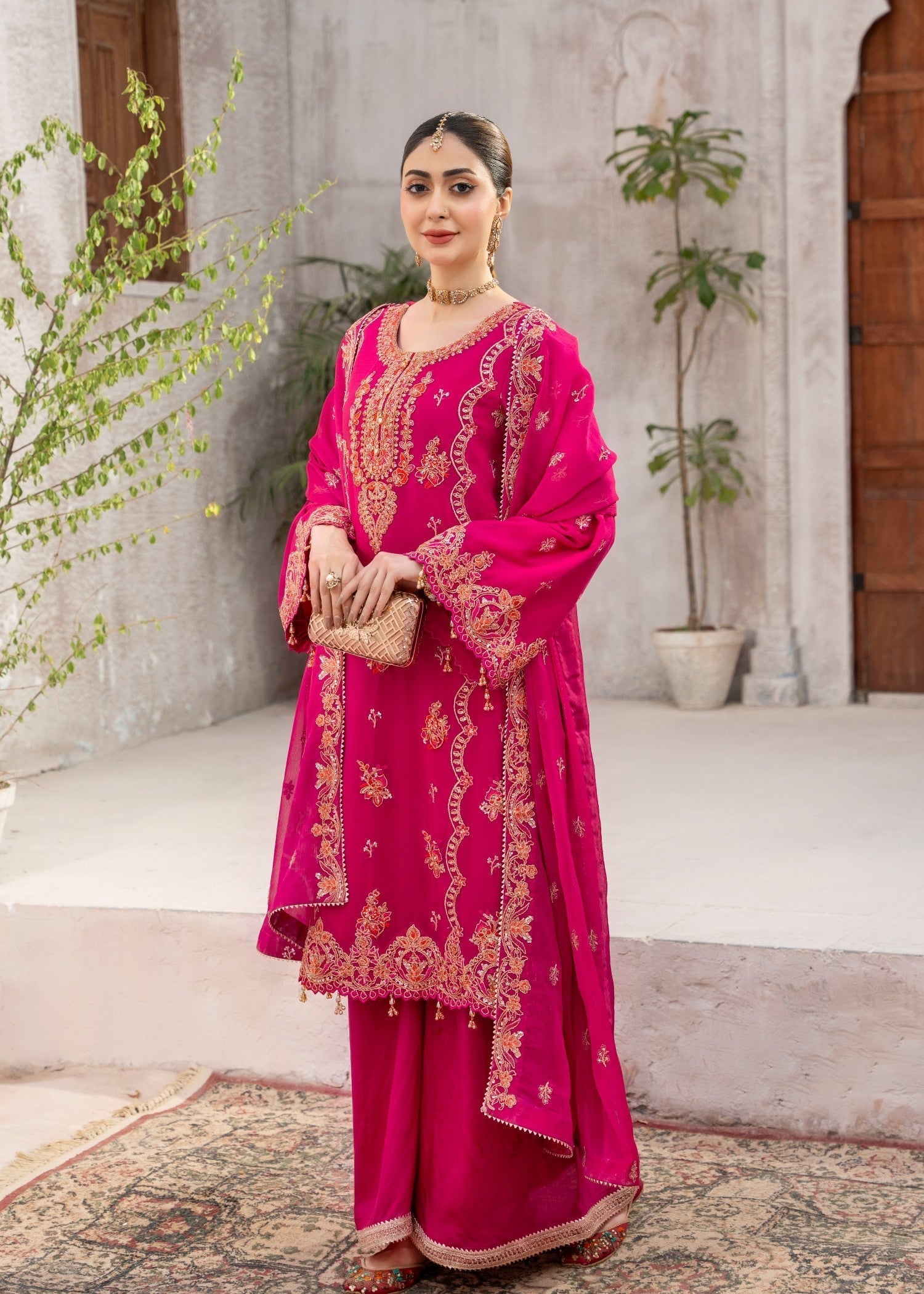 Kanwal Zainab Hot Pink Women 3pcs