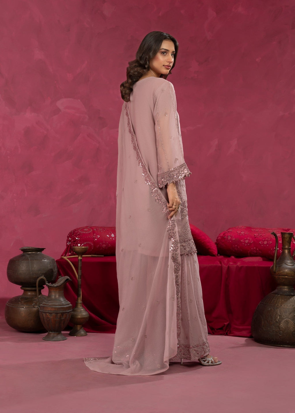 Four Season Boutique ZOBIA GHARARA LAVENDER Women 3pcs