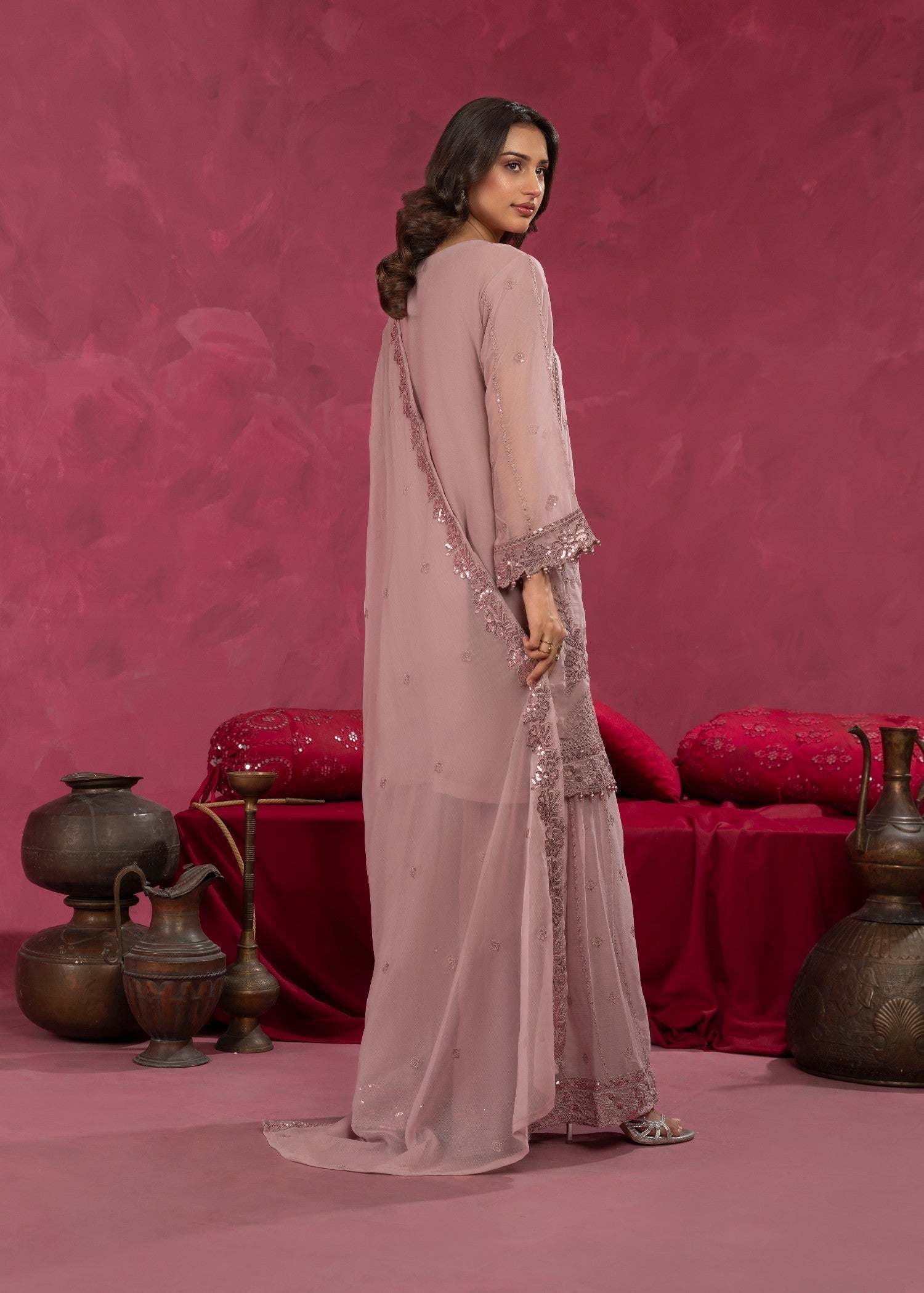 Four Season Boutique ZOBIA GHARARA LAVENDER Women 3pcs